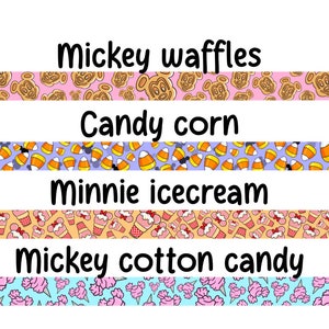 Disney Washi Tape – Disney Snack Washi Tapes – Masking Tape Snacks – Mickey Waffel – Zuckerwatte – Minnie Eiscreme – Candycorn