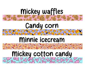 Disney washi tape - disney snack washi tapes - masking tape snacks - mickey waffle - cotton candy - minnie icecream - candycorn