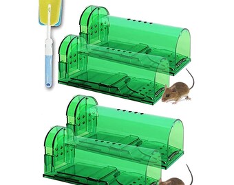 4 Pack Mouse Trap Humane Reusable No Kill Live Mice Catch Indoor Outdoor Catcher Small Mole Capture Cage Safe For Children And Pets