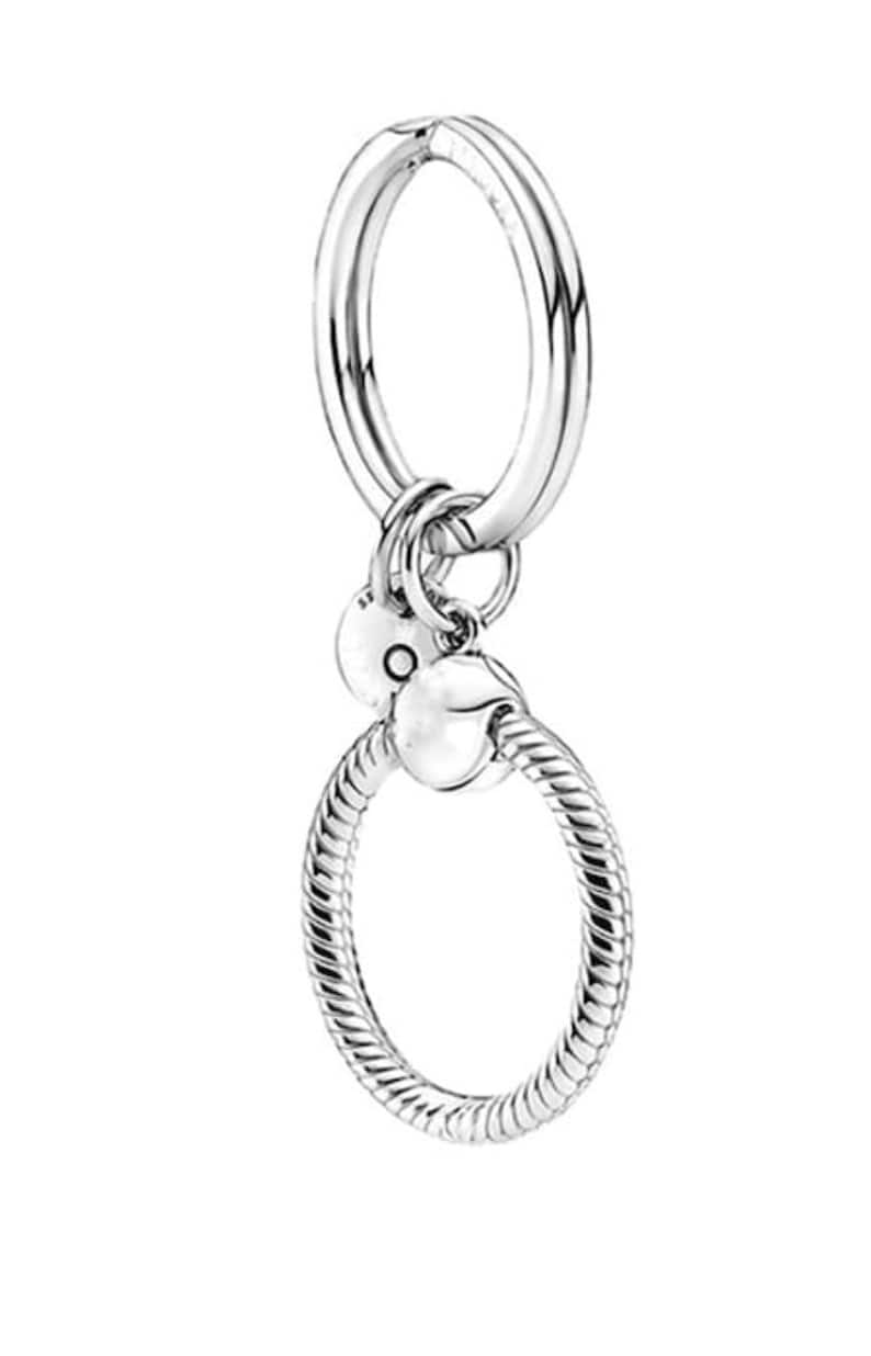 Pandora Charm Key Ring Keychain Charm, Minimalist S925 Sterling Silver Pendant Perfect Gift High Quality, Valentine's Day Gift for her image 2