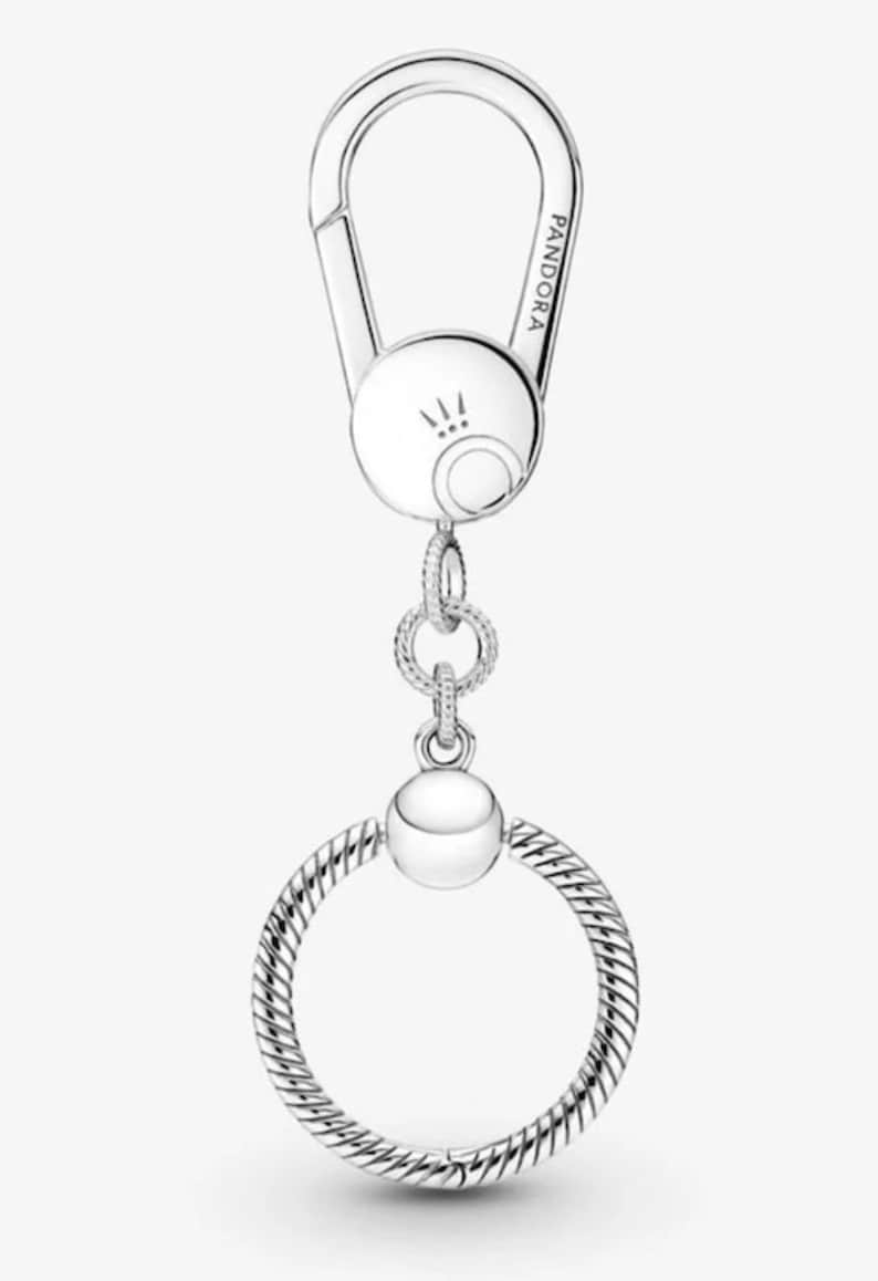 Pandora Charm Key Ring Keychain Charm, Minimalist S925 Sterling Silver Pendant Perfect Gift High Quality, Valentine's Day Gift for her image 7