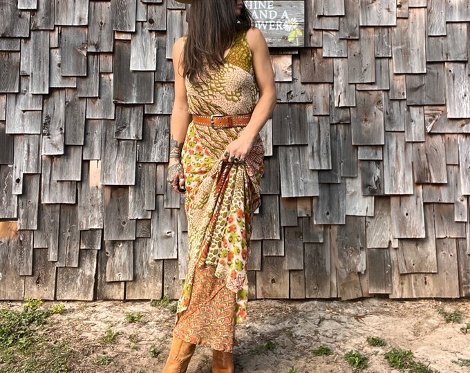 Square Neck Maxi Chiffon Dress with Front Slit Vintage Mauve main image 0