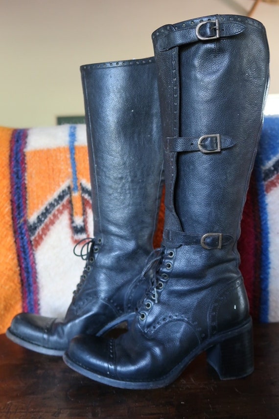 Vintage Free Lance Paris Knee High Riding Boots Bu