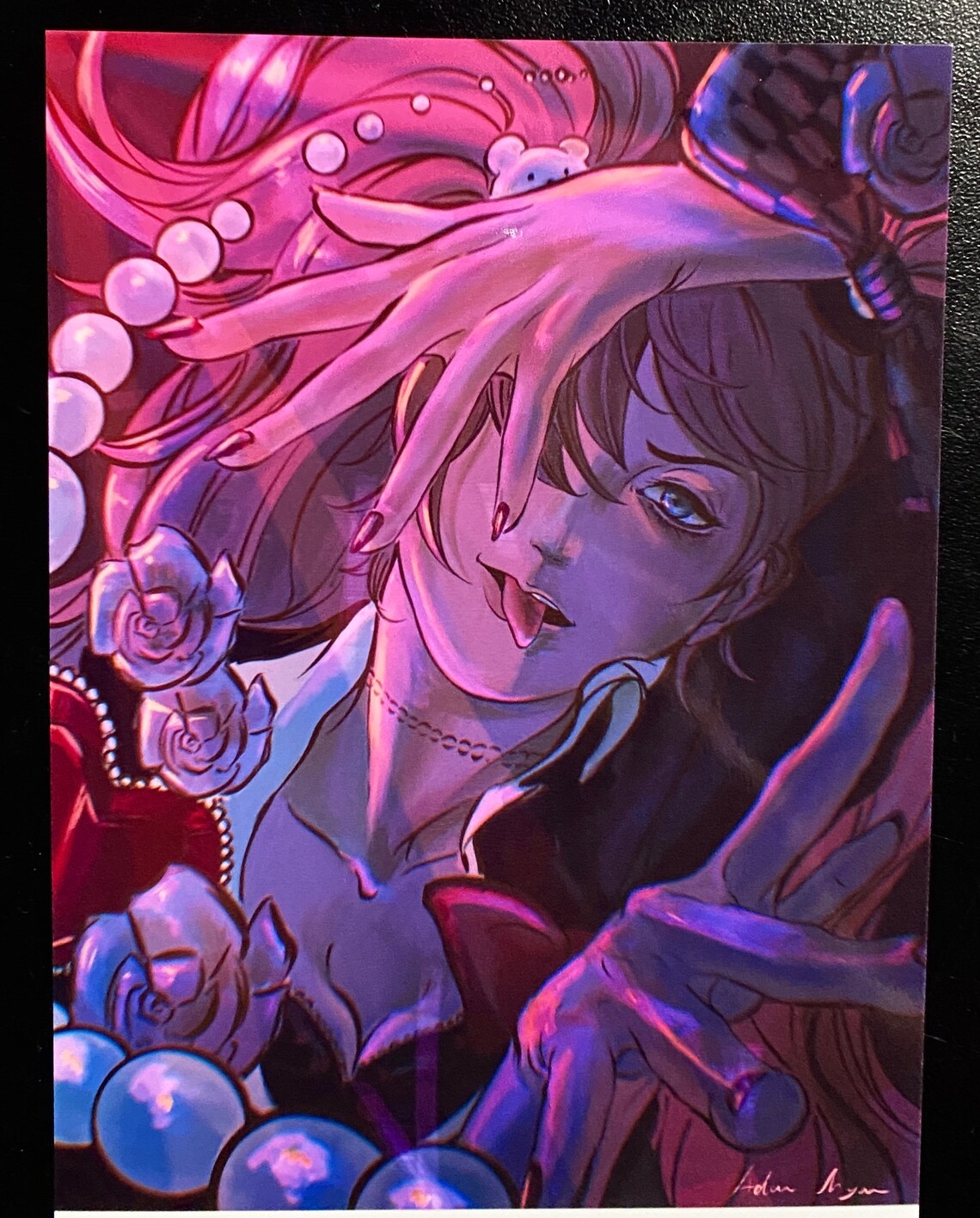 Danganronpa Junko Enoshima nails 5x8 Art Etsy