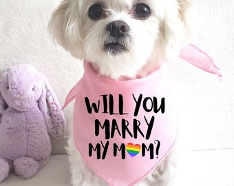 Hundehalstuch „Will You Marry My Dad“ – Verstellbar, Polyester, Für Hochzeitsfotos & Verlobung