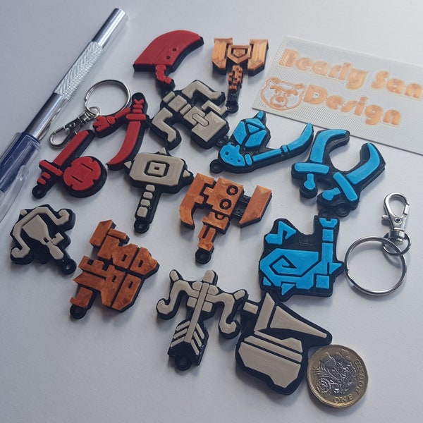 Monster Hunter Class Key Charm / Bag Accessory || 3D Printed, Original Model Fan Art || Rise Themed