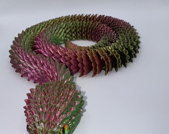 Juguete articulado de serpiente víbora: flexible y articulable, realista y flexible.