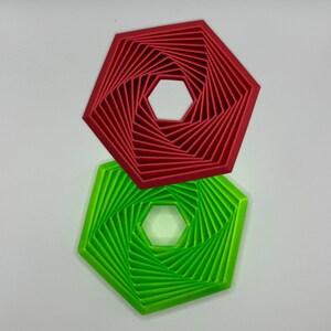 Fidget Hexagonal Fractal - Jouet Anti-stress Imprimé En 3D, Design Spiralé, Pour Adultes Et Ados