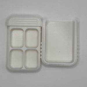 Pocket-Sized Pill Organizer with 4 Compartments – Portable, Slide-Open Case for Daily Medication, Vitamins, or Mints