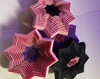 Fractal Fidget Star With Multiple Colors