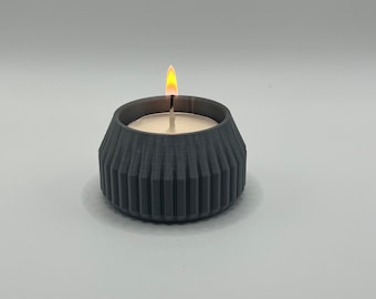 Striped Tea Light/Candle Holder