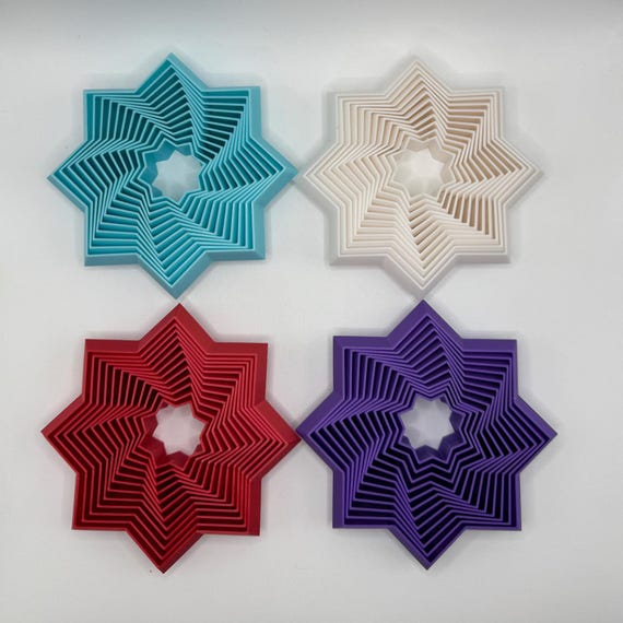 Fractal Fidget Star | Stress Relief Toy, Sensory Toy, Anti-Stress Toy for Kids & Adults, ADHD and Anxiety Support Toy