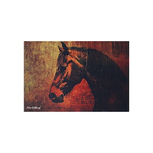 Bay Horse Artist Print Fine Art-postkaarten om aan de muur te hangen of te verzenden