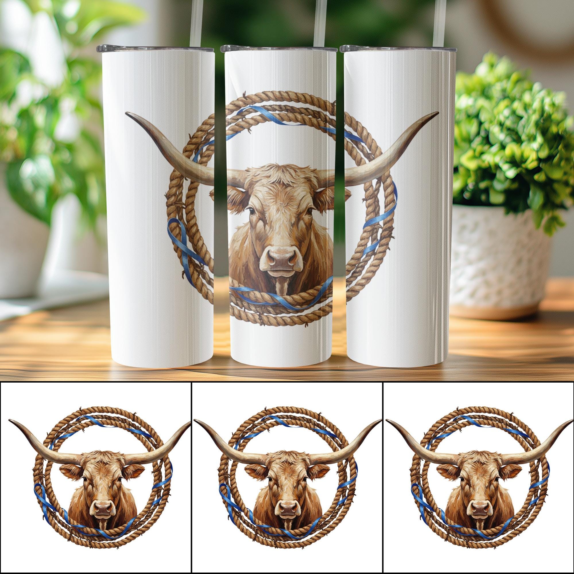 Western Longhorn Bull PNG, Blue Ribbon Prostate Cancer Awareness ...