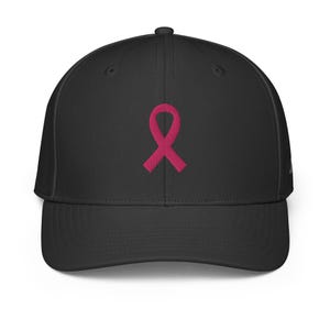 Breast Cancer Awareness Pink Ribbon cap embroidery embroider hat