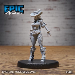 Female Gunslinger - Fantasy Wild West - Epic Miniatures