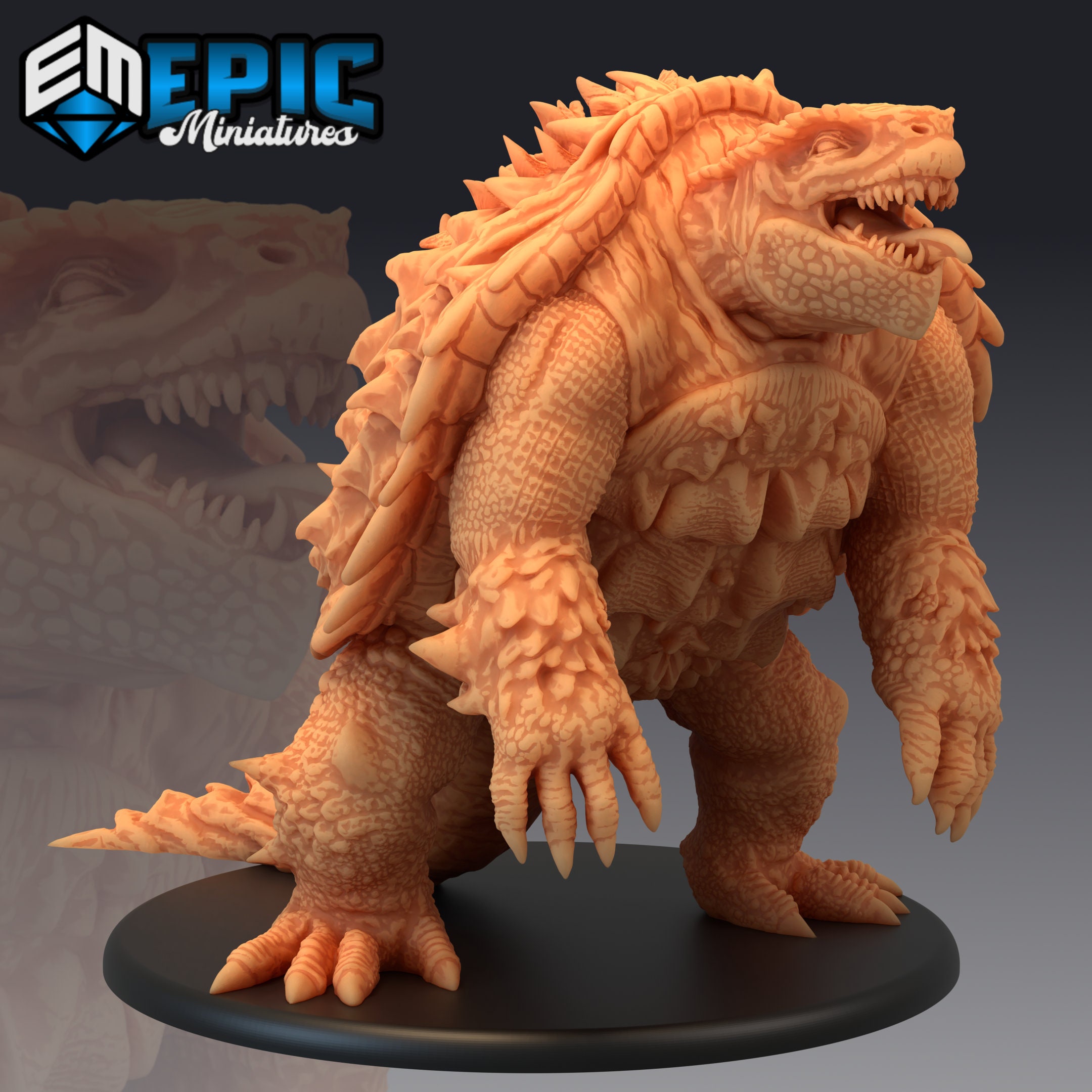 Turtle Kaiju - Inferno Island - Epic Miniatures - Etsy