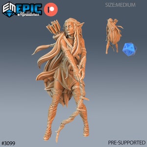 Elf Ranger Female Player Character - Sunrise Tavern - Epic Miniatures