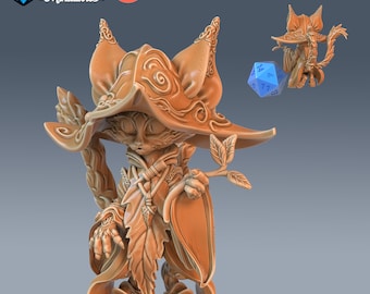 Cat Folk Druid - Little Folk - Epic Miniatures