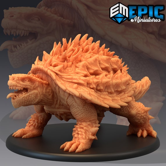 Turtle Kaiju - Inferno Island - Epic Miniatures - Etsy