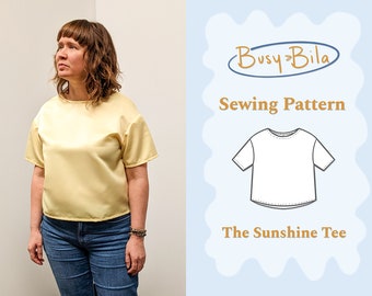 Sunshine Tee / Drop shoulder Top Sewing Pattern
