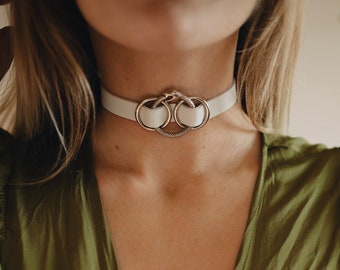 Vegan Leather Snake Ouroboros Collar Choker