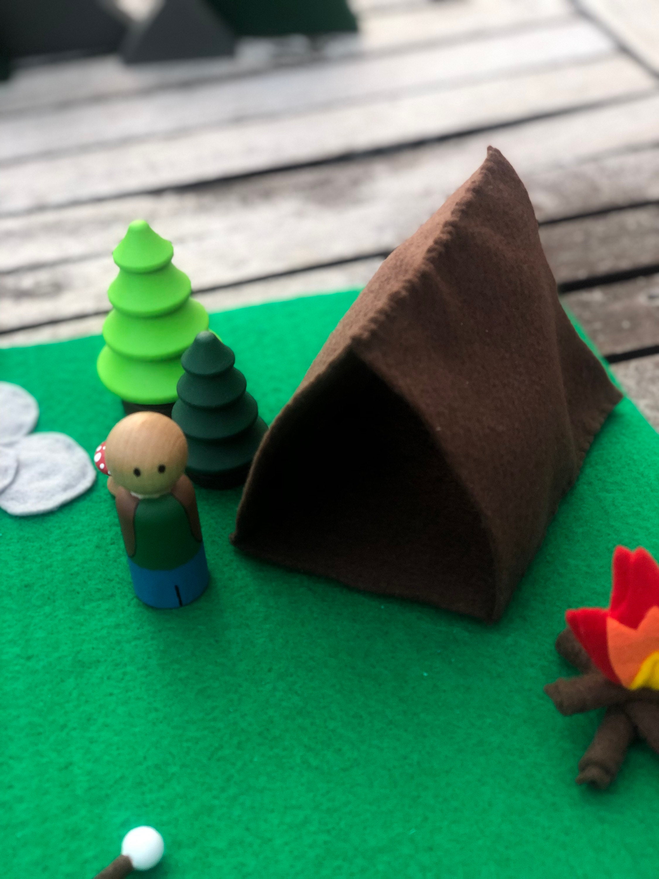 Camping Small World Play Set Woodland Loose Pieces and Etsy