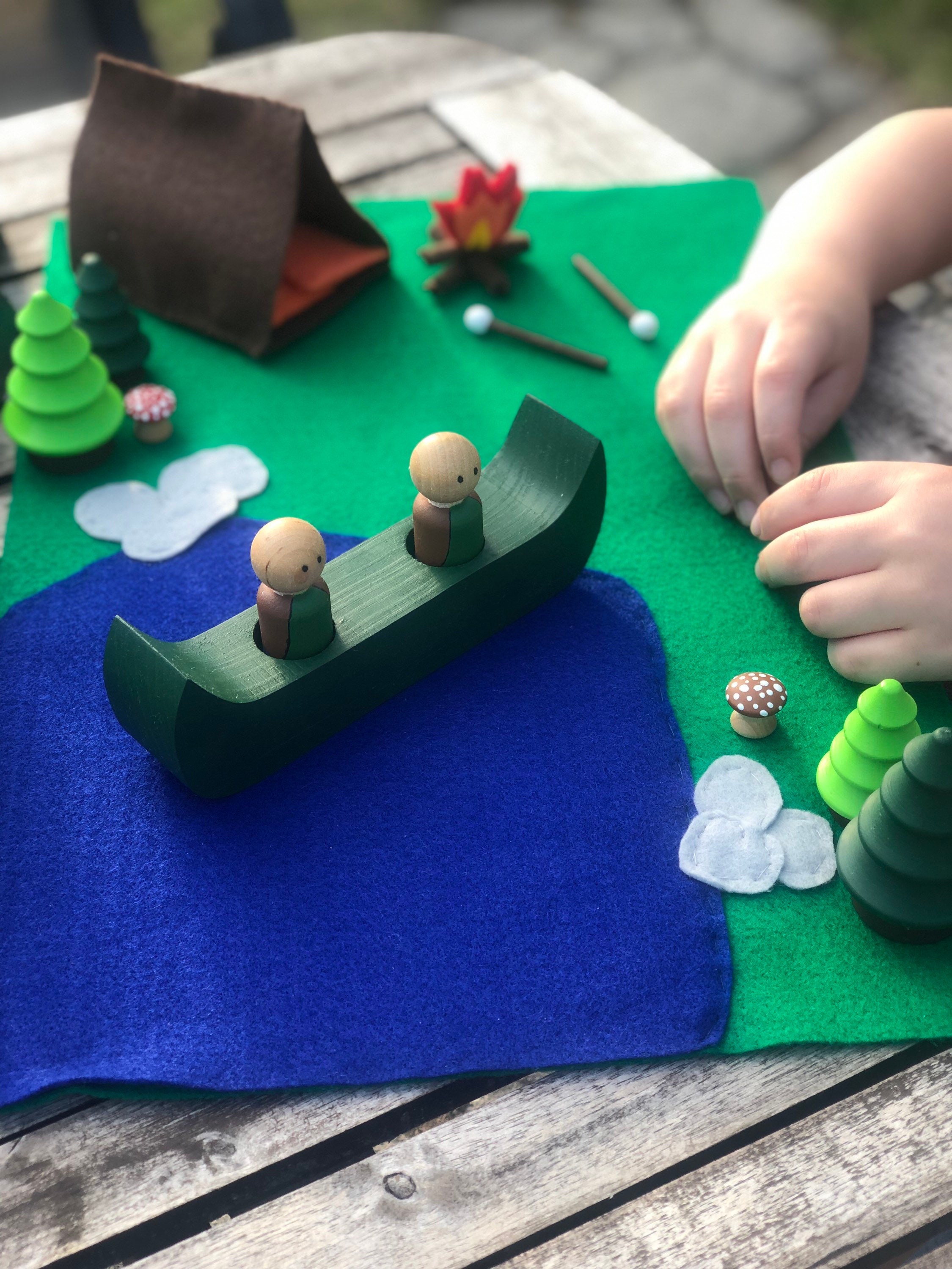 Camping Small World Play Set Woodland Loose Pieces and Etsy