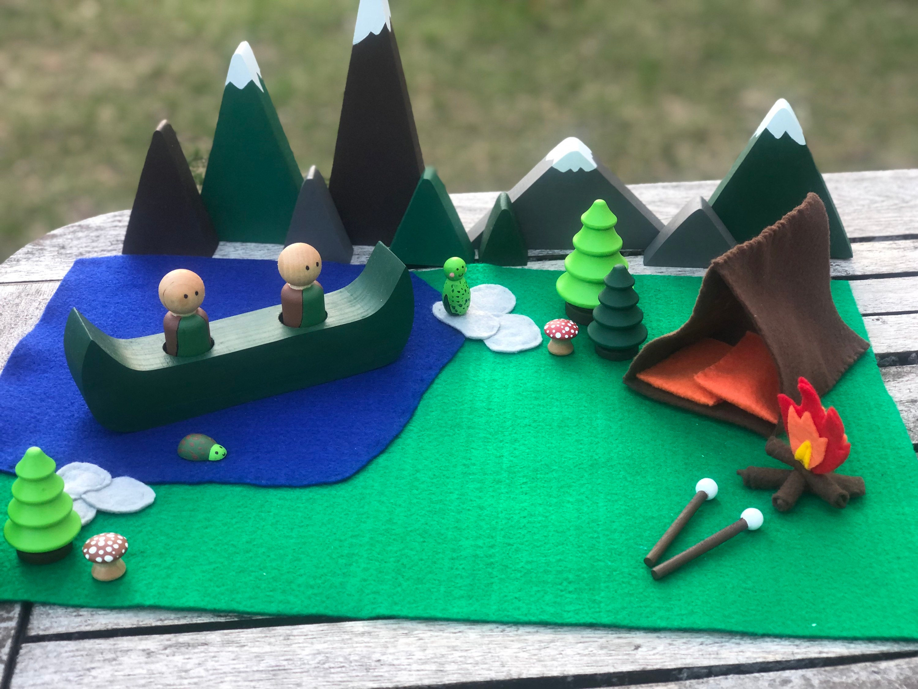 Camping Small World Play Set Woodland Loose Pieces and Etsy