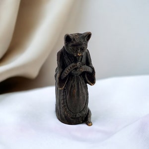 Bronze Figurine of Beatrix Potter Cat, Children&#39;s Classical Storybook Memorabilia, Warne Vienna Austria