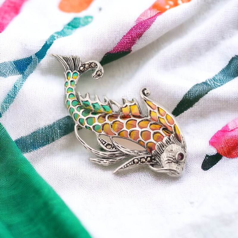 Koi Fish Brooch - Etsy