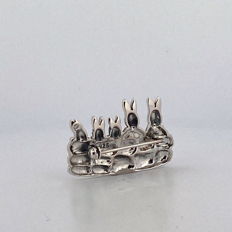 Beatrix Potter Bunny Family Brooch, Peter Rabbit Family in Sterling ...