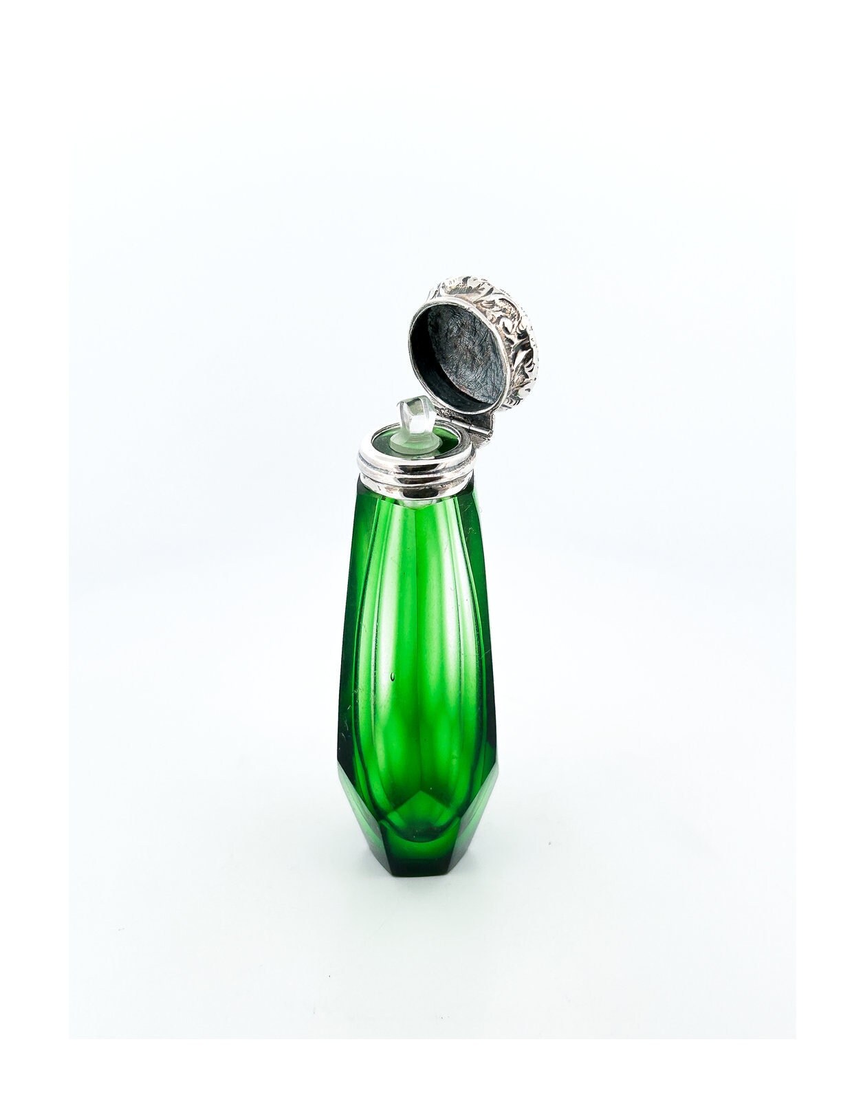 Decorative bottles green colored glass - Etsy 日本