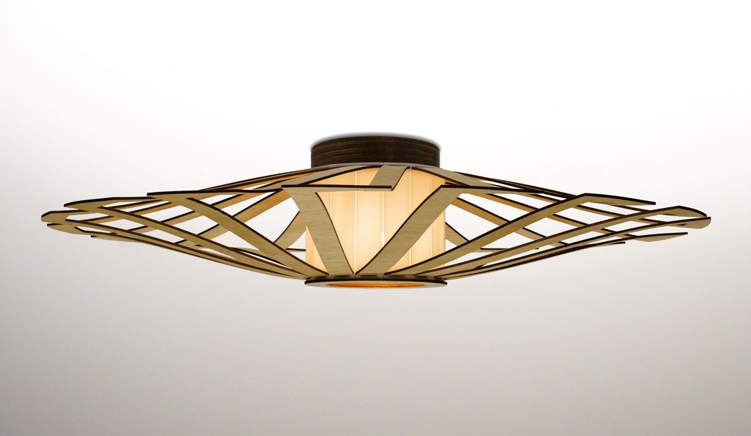 DISCUS Flush Mount, Wood Ceiling Light, Flushmount Ceiling Light, Wall