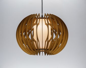Natural APPLE GLASS, wood ceiling light, Scandinavian pendant, Scandinavian style, plywood chandelier, wood pendant light, wood light BRADA