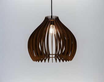 Brown DROP , wood ceiling light, Scandinavian pendant, Scandinavian style, plywood chandelier, wood pendant light, wood light, BRADA