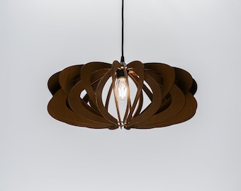 Brown POENY , wood ceiling light, Scandinavian pendant, Scandinavian style, plywood chandelier, wood pendant light, wood light, BRADA