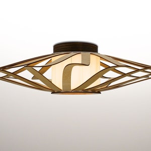 UFO flush mount, wood ceiling light, flushmount ceiling light, wall mount, wood lamp, plywood chandelier, wood pendant light, wood light