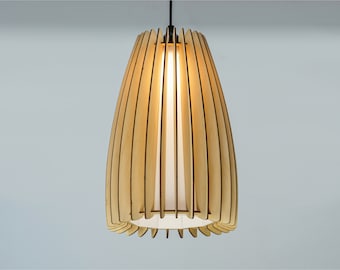 Plywood Chandelier: Scandinavian Wood Pendant Light