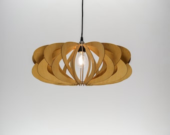 Natural POENY , wood ceiling light, Scandinavian pendant, BRADA, wood lamp, plywood chandelier, wood pendant light, wood light