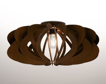 POENY Wood-plafondlamp voor inbouwmontage: Scandinavische stijl