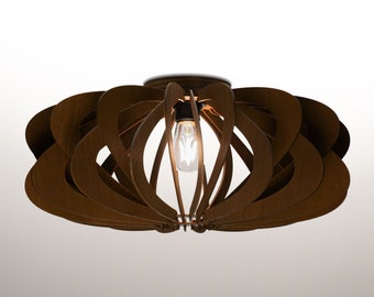 POENY inbouw, houten plafondlamp, inbouw plafondlamp, wandmontageScandinavische stijl, houten hanglamp, houtlicht, BRADA