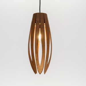 Brown PLANT lampshade, wood ceiling light, Scandinavian pendant, BRADA, wood lamp, plywood chandelier, wood pendant light, wood light