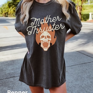 Mother Thruster Shirt, Gym Gift for her, pump cover, Gym tee, workout outfit, Workout tshirt, womens Distressed Skull Face Hip Thrust Shirt