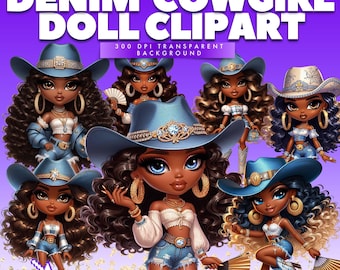 7 Denim Diamonds Cowgirl Afro Cowgirl Clipart, Boots On The Ground Clipart, Clack Fan Clipart, Black Cowgirls, Fan Clipart,