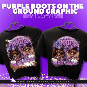 Purple Afro Cowgirl Graphic | Boots On The Ground | Where Them Fans At | Pink Cowgirls | Black Cow Girl | Western Clipart | Country Girl Art