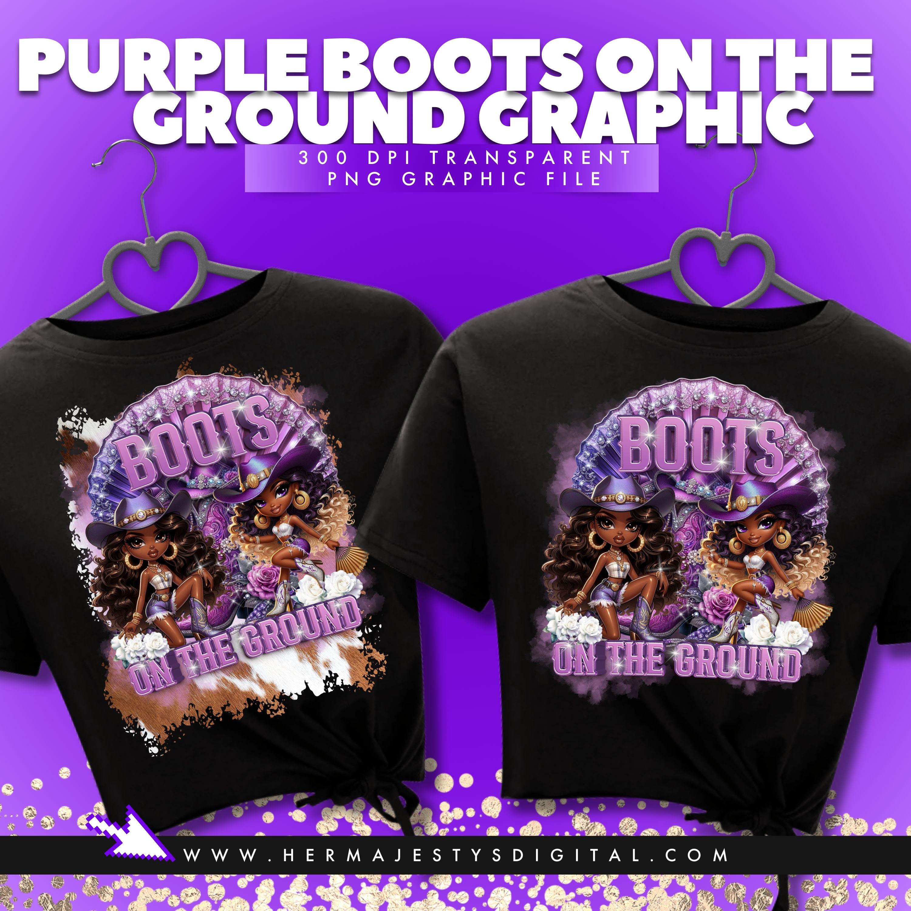 Purple Afro Cowgirl Graphic | Boots On The Ground | Where Them Fans At | Pink Cowgirls | Black Cow Girl | Western Clipart | Country Girl Art