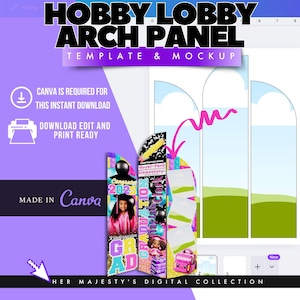 Hobby Lobby houten gebogen paneel achtergrond standaard sjabloon bewerkbare | Canvasmodel | Drap & Drop-lijsten |