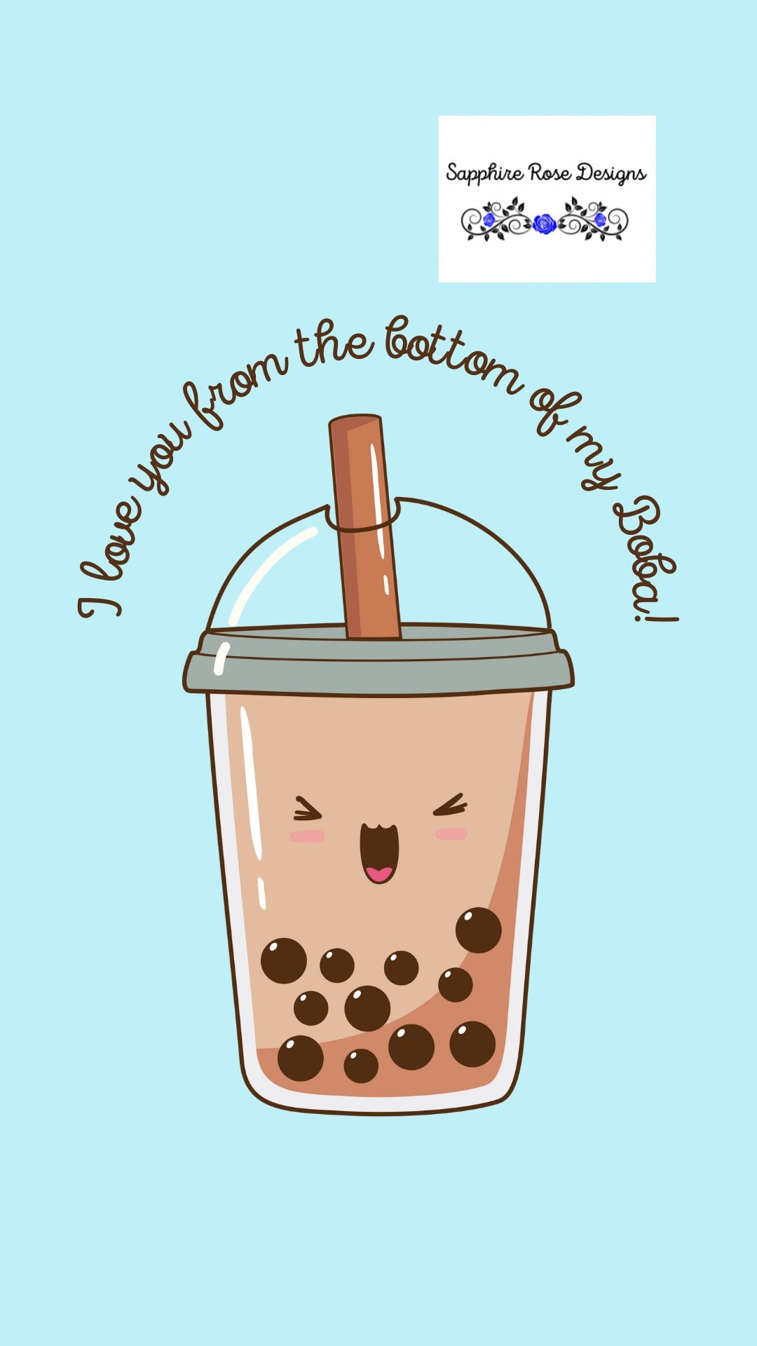 Kawaii Boba Tea Phone Wallpaper - Etsy
