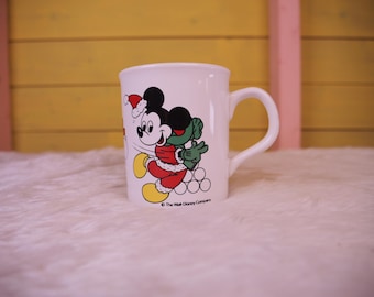 Vintage Disney Mickey and Minnie Christmas Mug